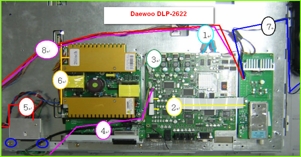 Daewoo DLP-2622 Схема и руководство по ремонту