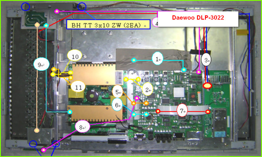 Daewoo DLP-3022 Схема и руководство по ремонту