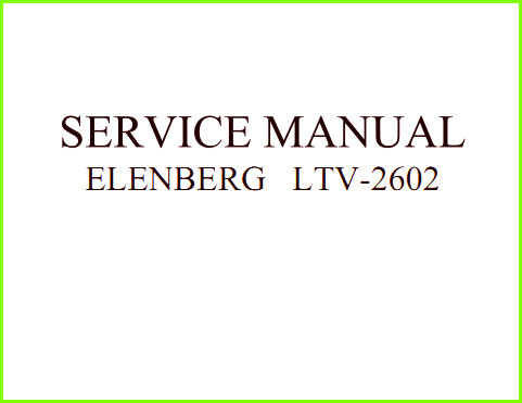 Elenberg LTV-2602 Схема и руководство по ремонту