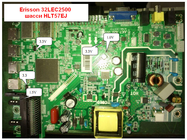 Erisson 32LEC2500 Схема и руководство по ремонту