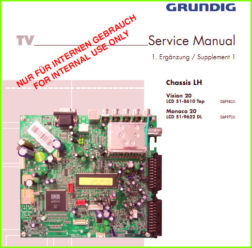 Grundig Vision 20 LCD 51-8610 Схема и руководство по ремонту