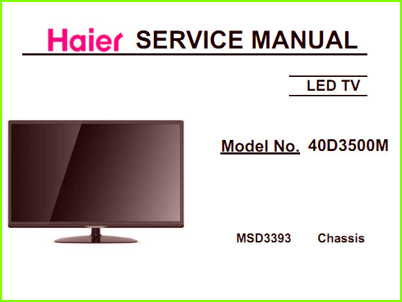 Haier 40D3500M Схема и руководство по ремонту