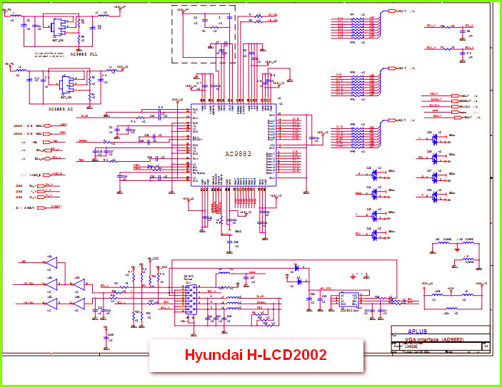 Hyundai H-LCD2002 Схема электрическая