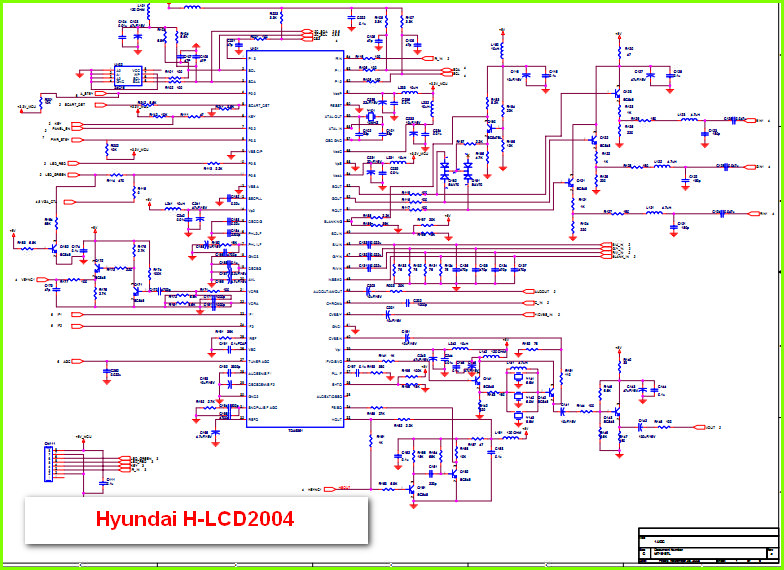 Hyundai H-LCD2004 Схема электрическая