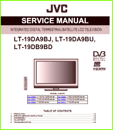 JVC LT-19DA9B Схема и руководство по ремонту