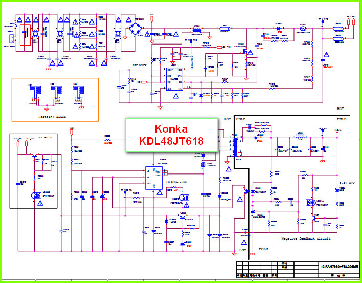 Konka KDL48JT618 Схема электрическая
