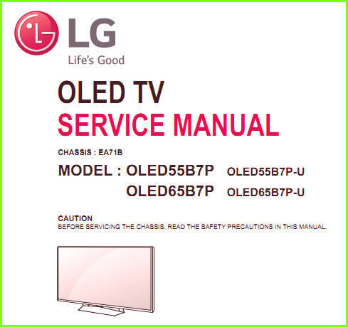 LG OLED55B7P Руководство по ремонту