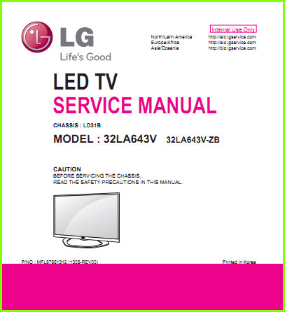 LG 32LA643V Схема и руководство по ремонту
