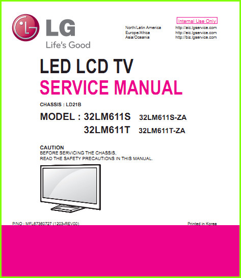 LG 32LM611 Схема и руководство по ремонту