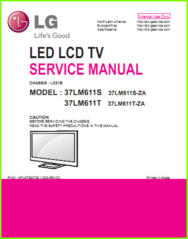 LG 37LM611S Схема и руководство по ремонту