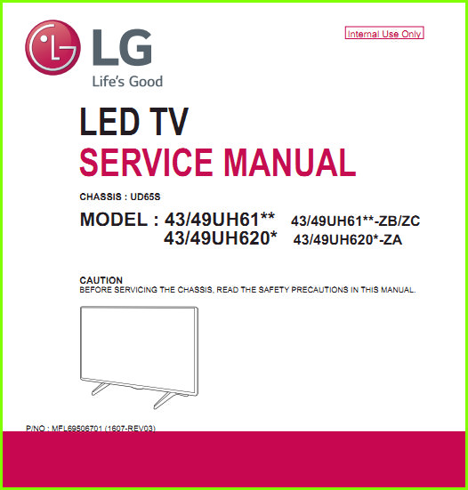 LG 43UH610 Схема и руководство по ремонту