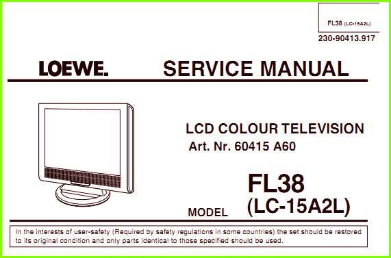 Loewe LC-15A2L Схема и руководство по ремонту