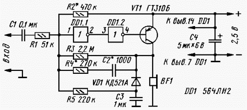 цифровая микросхема в качестве усилителя