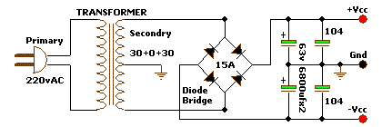 двуполярный диодный мост схема