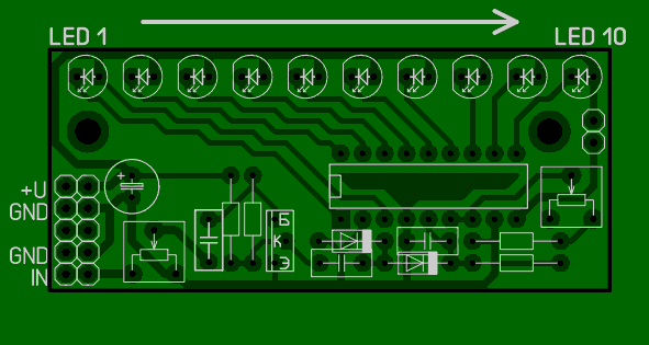 lm3914 печатная плата