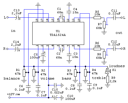 tda1524 схема включения