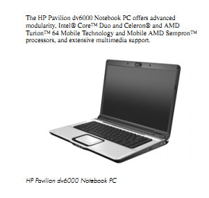 HP Pavilion dv6000  Service Manual