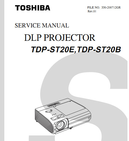 Service Manual проектора Toshiba TDP-ST20