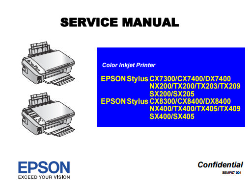 Epson Stylus CX7300  Руководство по обслуживанию