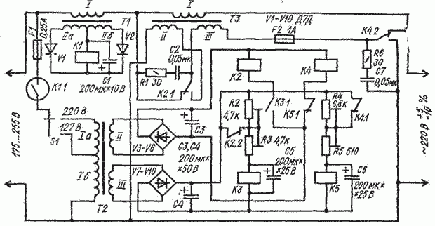 Стабилизатор переменного напряжения схема